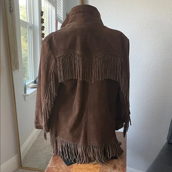 Vintage Suede Leather Fringe Jacket - Picture 2 of 6
